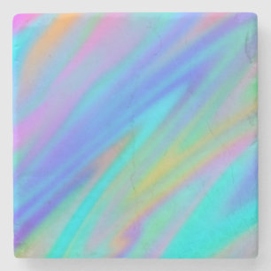 Trendig lyxblått grönt blått lila faux holoGraph Stenunderlägg