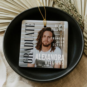Trendig Magazine Cover Inspired Studenten Keepsak Julgransprydnad Keramik