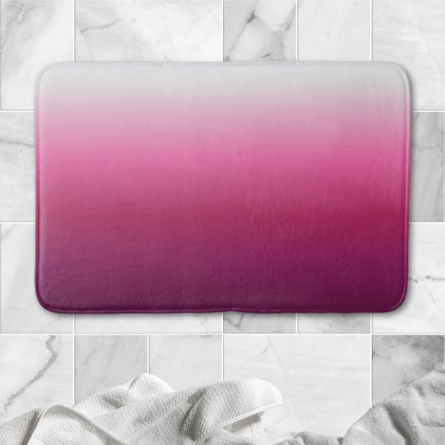 trendig magenta maroon marsala burgundy ombre badrumsmatta (trendy magenta maroon marsala burgundy ombre bath mat)