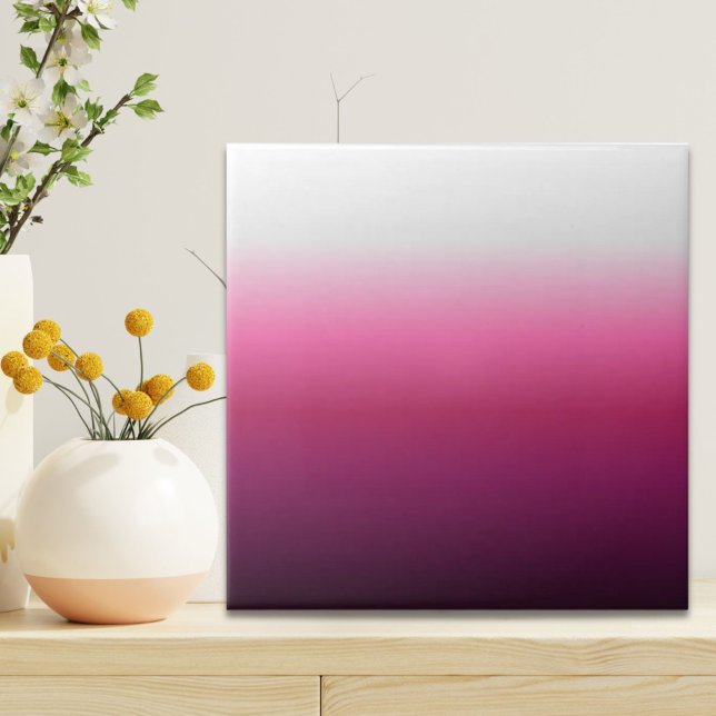 trendig magenta maroon marsala burgundy ombre kakelplatta (trendy magenta maroon marsala burgundy ombre ceramic tile)