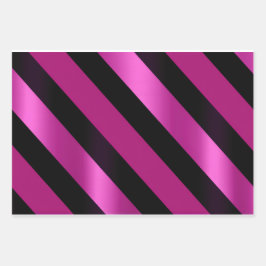 Trendig Magenta Rosa, svartvitt stripe