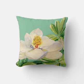 Trendig Magnolia Blommigt art Decorative Dekorativ Kudde