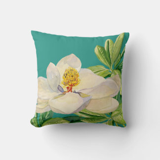 Trendig Magnolia Blommigt art Decorative Dekorativ Kudde