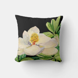 Trendig Magnolia Blommigt art Decorative Dekorativ Kudde