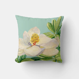 Trendig Magnolia Blommigt art Decorative Dekorativ Kudde