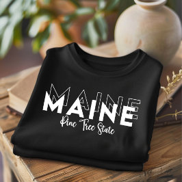 Trendig Maine Gräs Träd stat T-Shirt