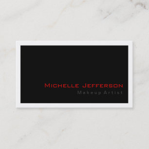Trendig Makeup Artist Black White Red Affärskort Visitkort