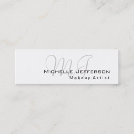 Trendig Makeup Artist White Stil Affärskort Mini Visitkort