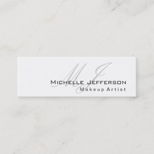Trendig Makeup Artist White Stil Affärskort Mini Visitkort