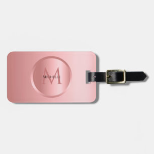 Trendig-mall Snyggt Ro Guld Monogram Bagagebricka