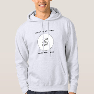 Trendig Manar Ash Grått för framsida och baksida Hoodie
