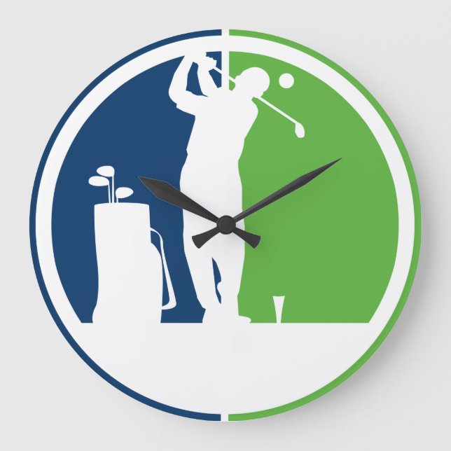 Trendig Manar Modern Golf Theme Wall Clocks Stor Klocka (Framsida)