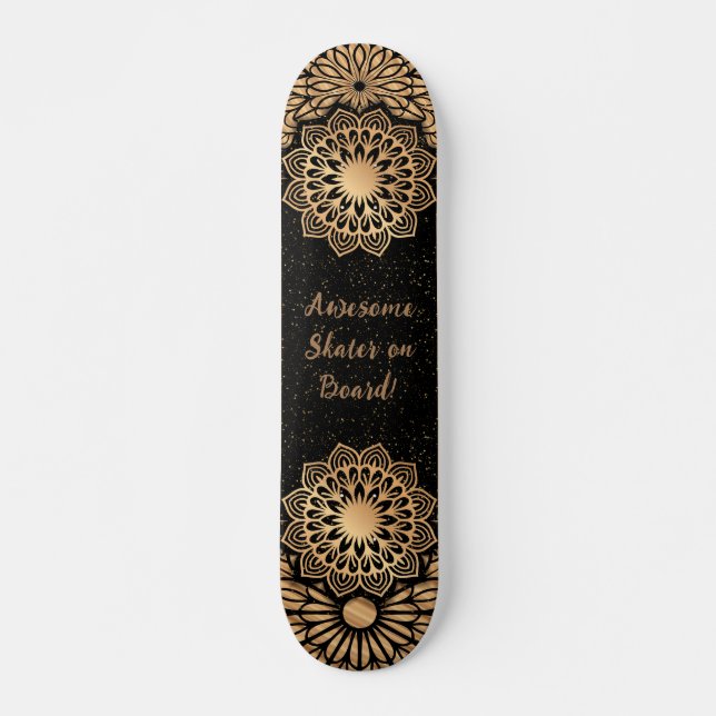 Trendig Mandala Mönster & Quote Mini Skateboard Bräda 18,5 Cm (Framsida)