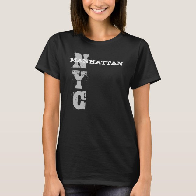 Trendig Manhattan Nyc New York City-mall T Shirt (Framsida)