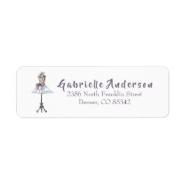 Trendig Mannequin med Tutu Returadress Etikett