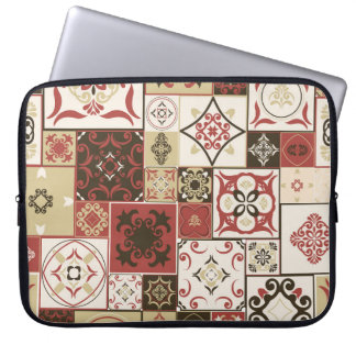 Trendig Marsala Moroccan Tile Mönster Laptop Fodral