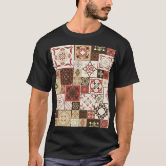 Trendig Marsala Moroccan Tile Mönster T Shirt