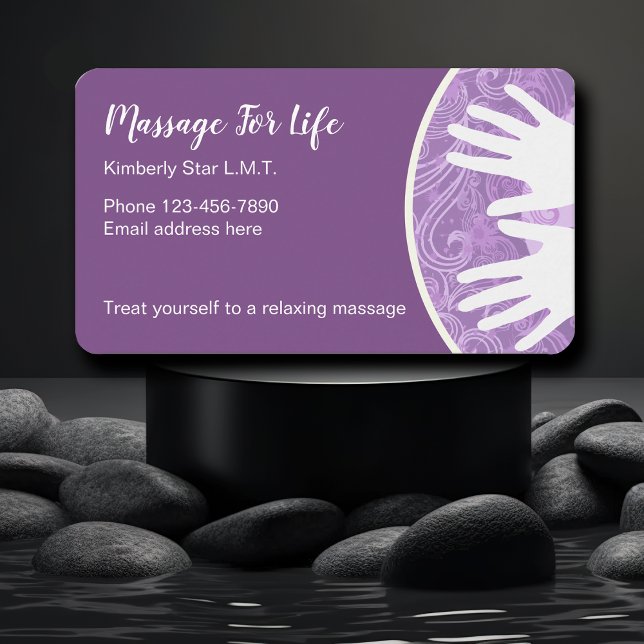 Trendig Massage Therapist Visitkort (Skapare uppladdad)