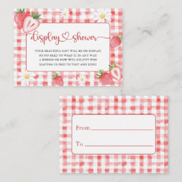 Trendig Meadow Strawberry Bokar for Baby Shower Tilläggskort