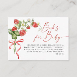Trendig Meadow Strawberry Bokar for Baby Shower Tilläggskort