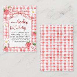 Trendig Meadow Strawberry Bokar for Baby Shower Tilläggskort