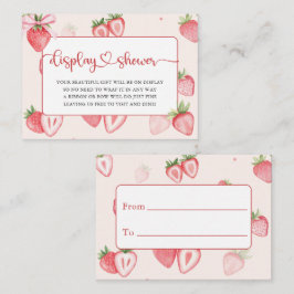 Trendig Meadow Strawberry Bokar for Baby Shower Tilläggskort
