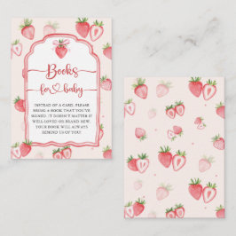 Trendig Meadow Strawberry Bokar for Baby Shower Tilläggskort