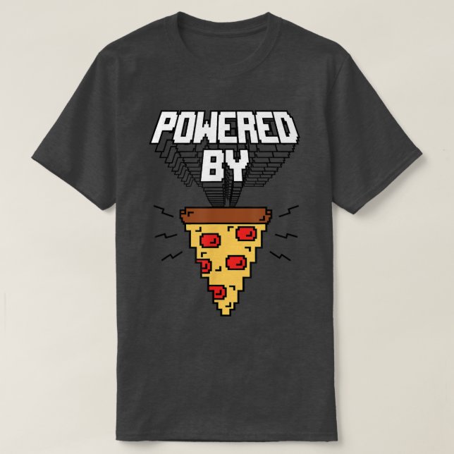 Trendig med Pizza Pixel Food Humor 33555686 T Shirt (Design framsida)
