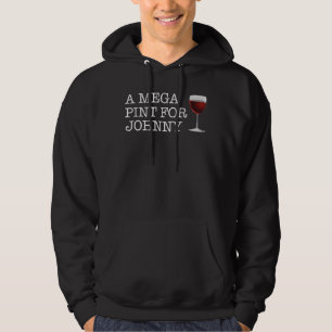 Trendig Mega Pint av Vin är inte Lycklig när som h Hoodie