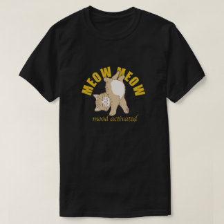 Trendig “Meow Meow” Kattstämning T-shirt