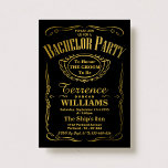 Trendig Metallic Guld Typography Bachelor Party Inbjudningar<br><div class="desc">Inbjudan till Trendig Metallic Guld Typography Bachelor Party.</div>