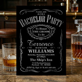 Trendig Metallisk Silver Typografi Sällskapsfest f Inbjudningar