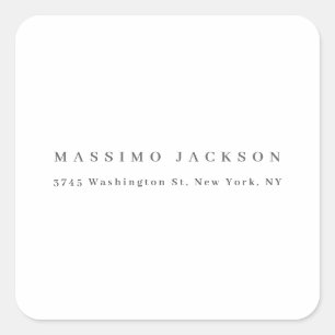 Trendig minimalistisk elegant professionell serif- fyrkantigt klistermärke