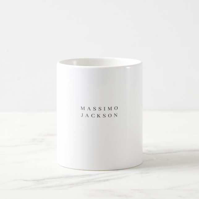 Trendig minimalistisk elegant professionell serif- kaffemugg (Center)