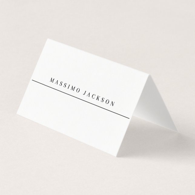 Trendig minimalistisk elegant professionell serif- kort (Framsida)