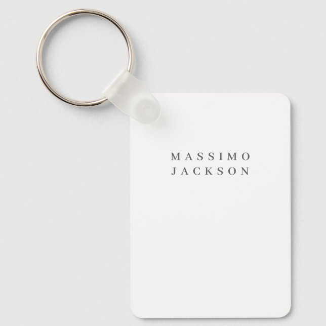 Trendig minimalistisk elegant professionell serif- nyckelring (Framsida)