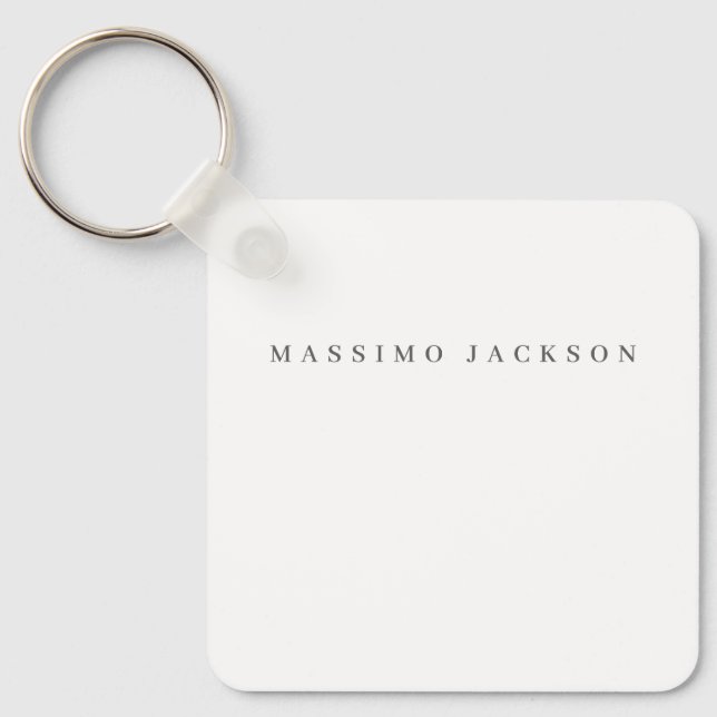 Trendig minimalistisk elegant professionell serif- nyckelring (Framsida)