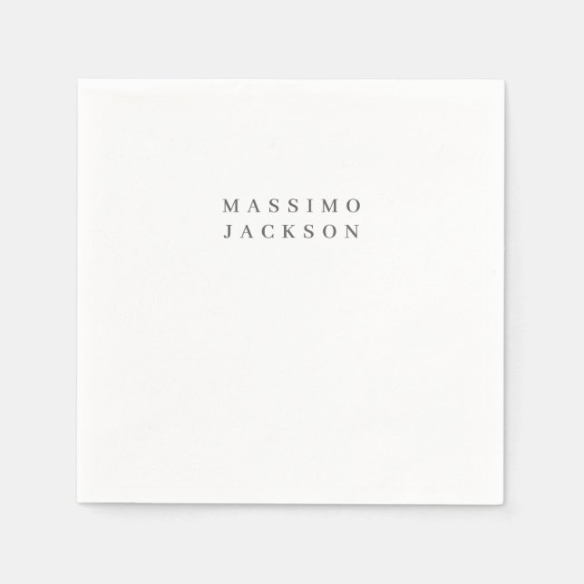 Trendig minimalistisk elegant professionell serif- pappersservett (Framsidan)