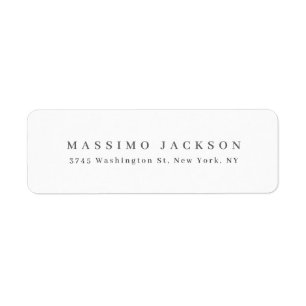 Trendig minimalistisk elegant professionell serif- returadress etikett