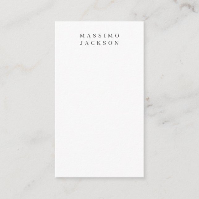 Trendig minimalistisk elegant professionell serif- tilläggskort (Framsida)