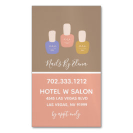 Trendig Minimalistisk färgblock Nail Salon Magnetiska Visitkort