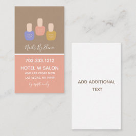 Trendig minimalistisk färgblockerad nagelsalong visitkort