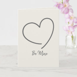 Trendig Minimalistisk Kärlek Heart Modern Valentin Kort
