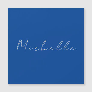 Trendig minimalistisk modern handskriven blå