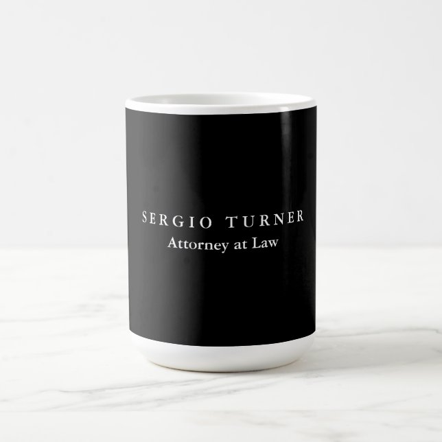 Trendig minimalistisk Namn Professionell Black Kaffemugg (Center)