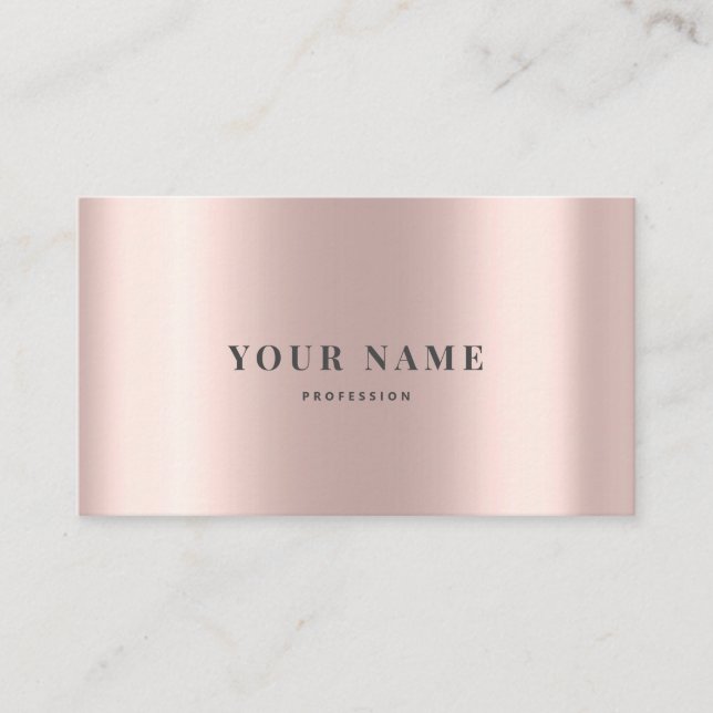 Trendig minimalistiska Ro Guld Eyelash Lash Lash Visitkort (Framsida)