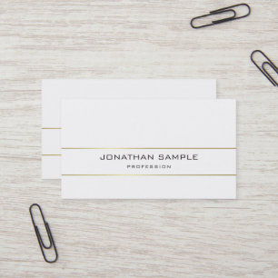 Trendig minimalistiskt Guld-Elegant med platt  Visitkort