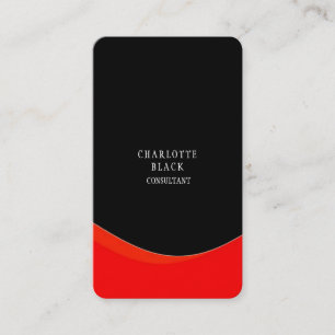 Trendig minimalistiskt svart, vitt Kreativ, vanlig Visitkort