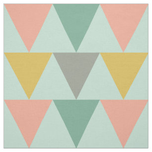 Trendig Mint Geometric Triangle Mönster Tyg