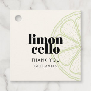 Trendig Mint Hemlagad Limoncello Tack Gåvor Etiketter
